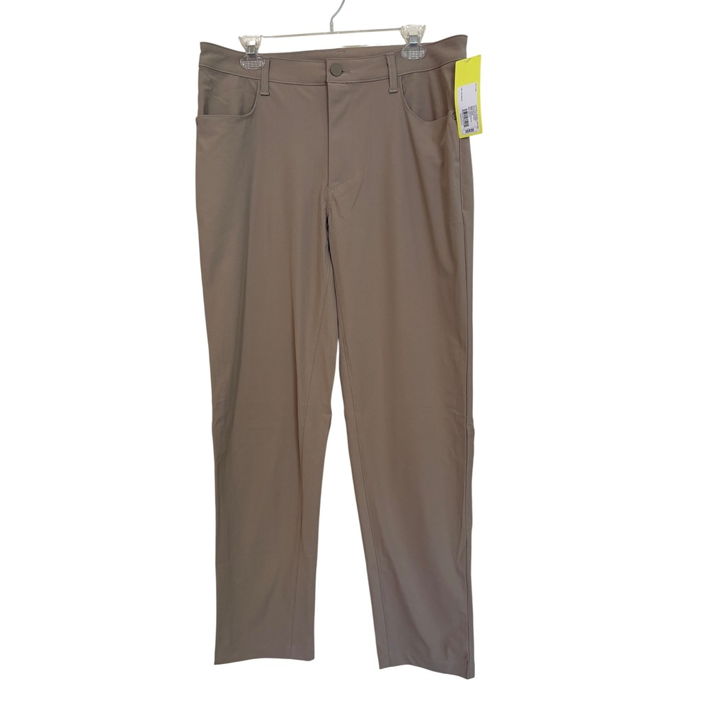 All in Motion Mens Golf Pants Tan 32x32 Straight Leg Recycled Stretch NWT